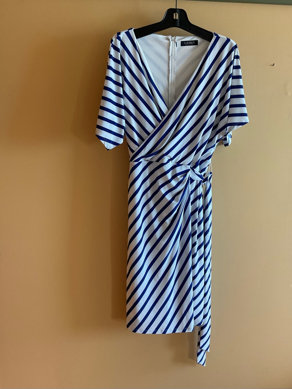 Ralph Lauren Coastal Chic Striped Wrap Wrap Dress Size M - Picture 5 of 6